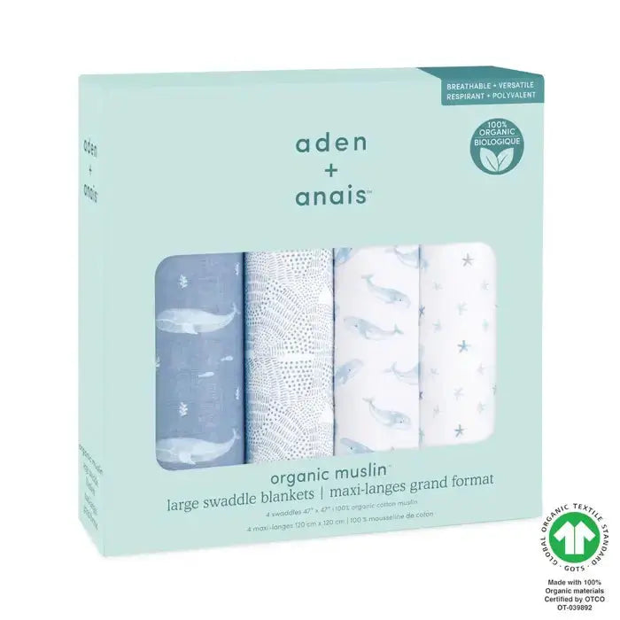 Blue Almonds Ltd Cotton muslin 4-pack "Oceanic" aden + anais