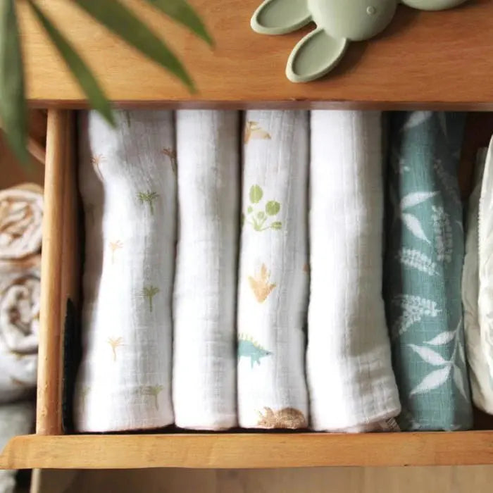 Blue Almonds Ltd Cotton muslin 5-pack "Dino Jungle" aden + anais