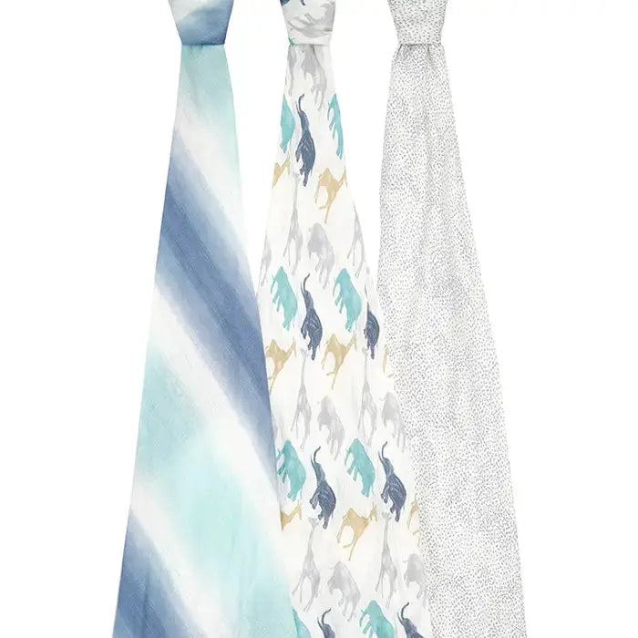 Blue Almonds Ltd Silky soft swaddle "Expedition" aden + anais