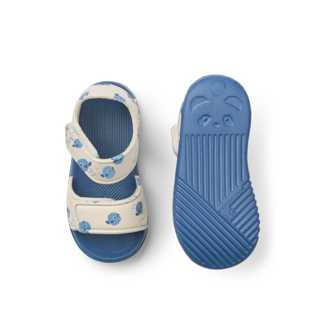 Blue Almonds Ltd Blumer Printed Sandals - Pufferfish / Sandy - UNISEX LIEWOOD