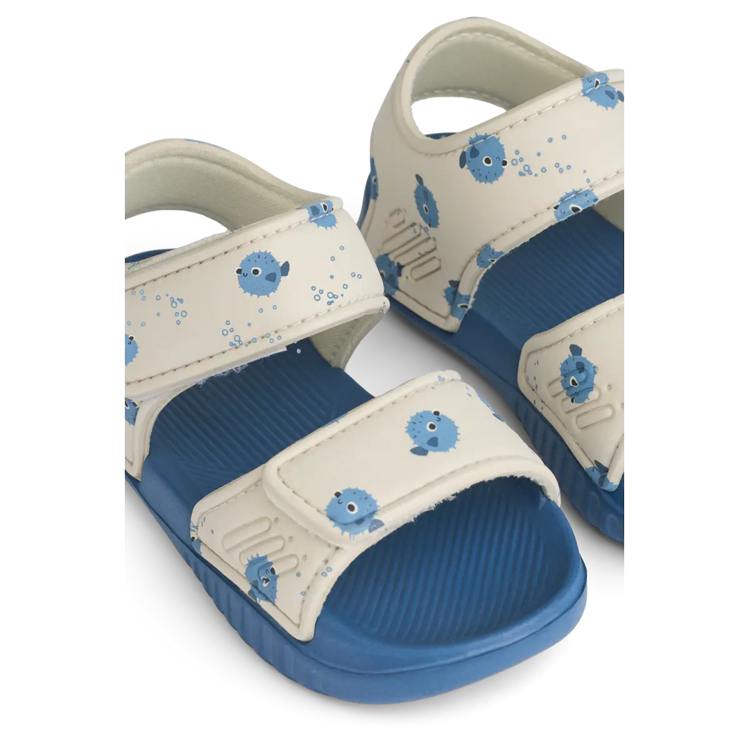 Blue Almonds Ltd Blumer Printed Sandals - Pufferfish / Sandy - UNISEX LIEWOOD
