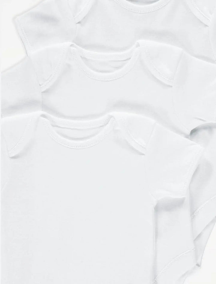 Blue Almonds Ltd Boys Essential Bodysuits Set - White & Blue Baby Gi