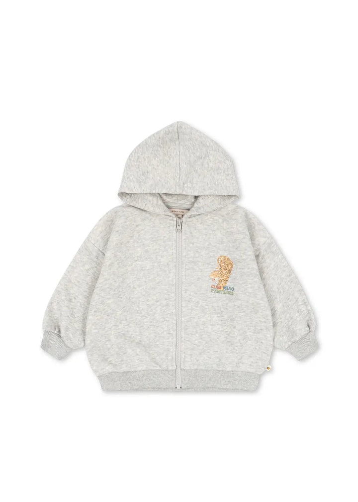 Blue Almonds Ltd Boys Lou Zip Hoodie - Grey Melange Konges Sløjd