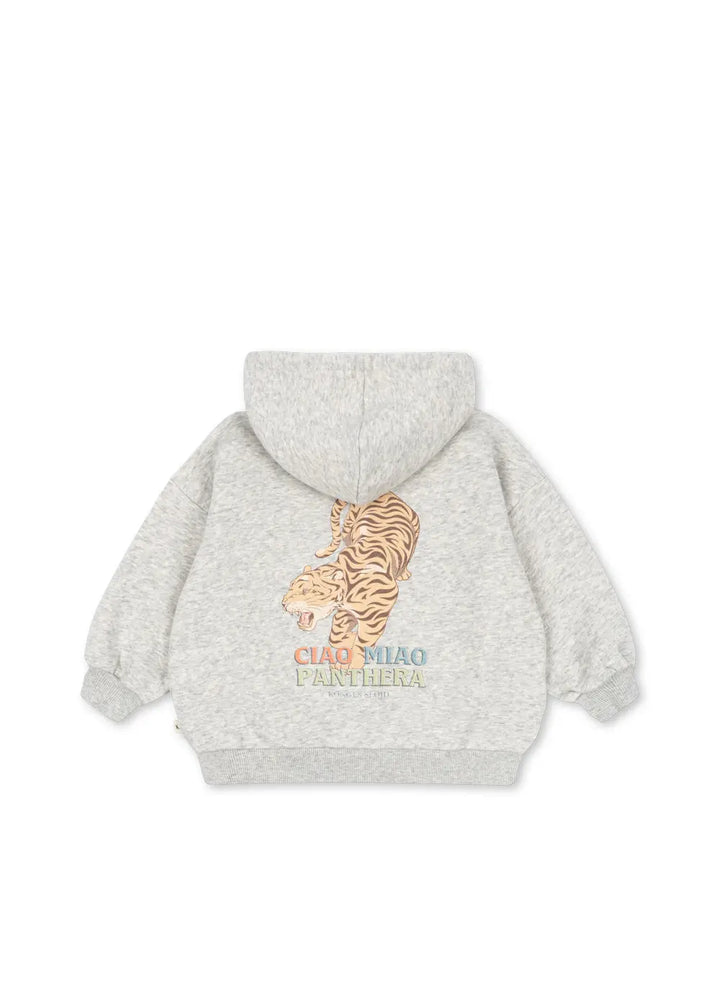 Blue Almonds Ltd Boys Lou Zip Hoodie - Grey Melange Konges Sløjd