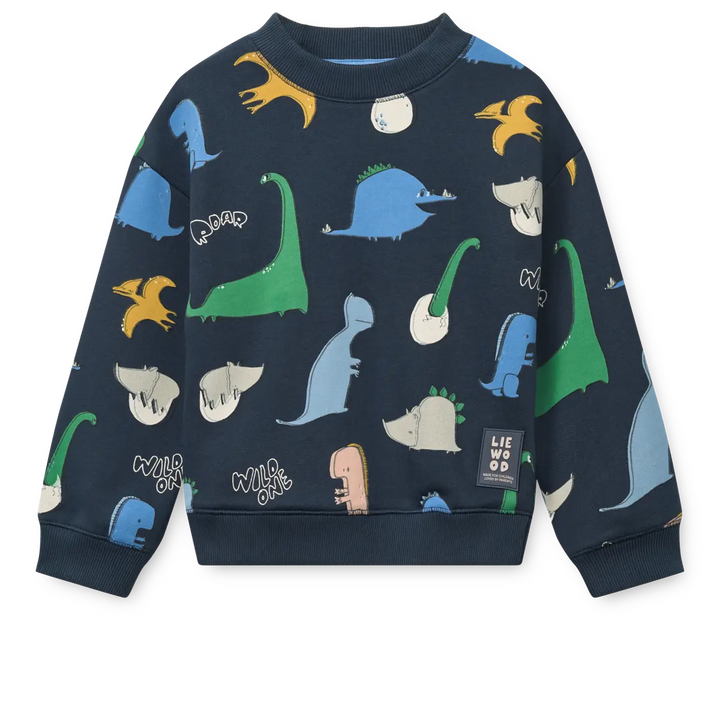 Blue Almonds Ltd Ridley Printed Sweatshirt - Dino Roar / Classic Navy Liewood