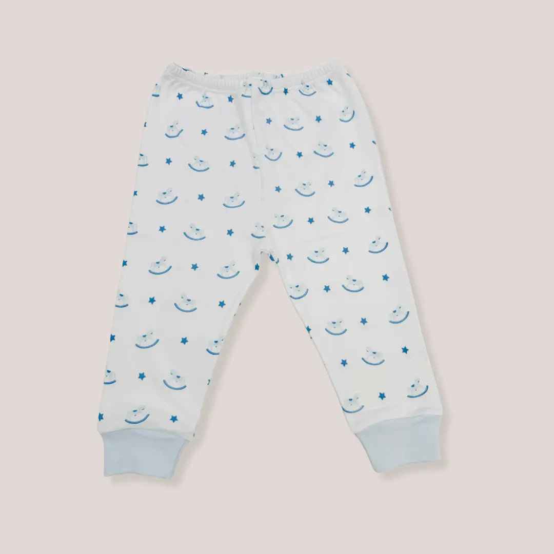 Blue Almonds Ltd Boys Pyjama Set - Blue Rocking Horse Blue Almonds X Lyda Baby
