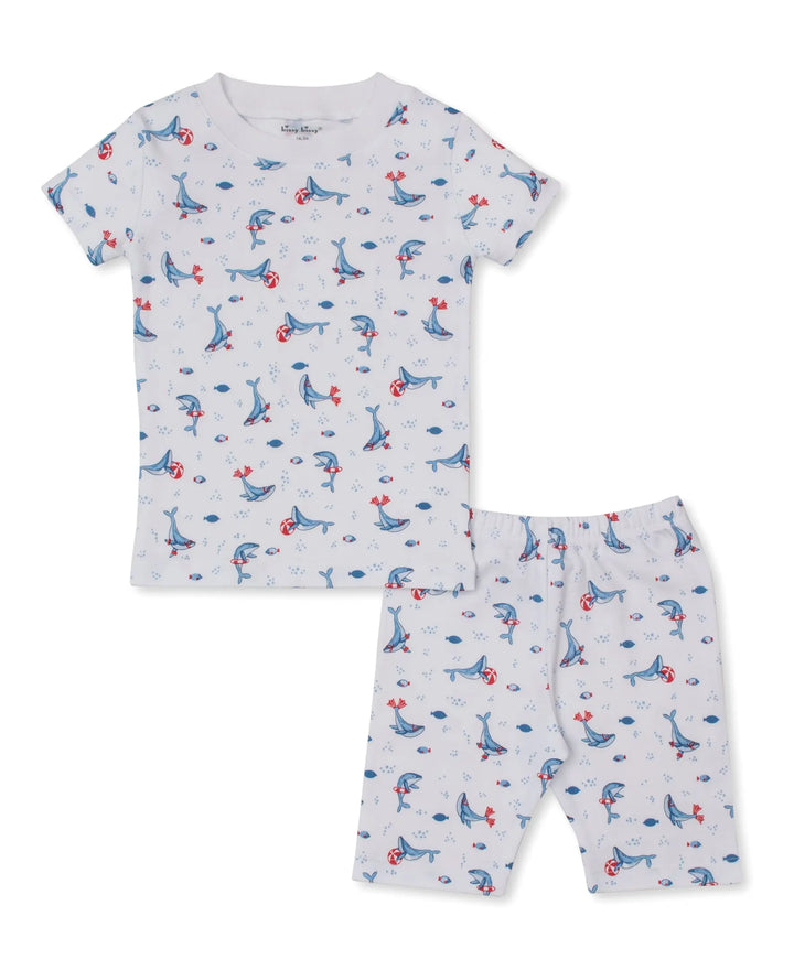 Boys Short Pyjamas - Tropical Whales