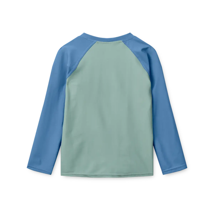 Blue Almonds Ltd Noah Placement Longsleeve Swim Tee - Boards / Light peppermint - UNISEX LIEWOOD