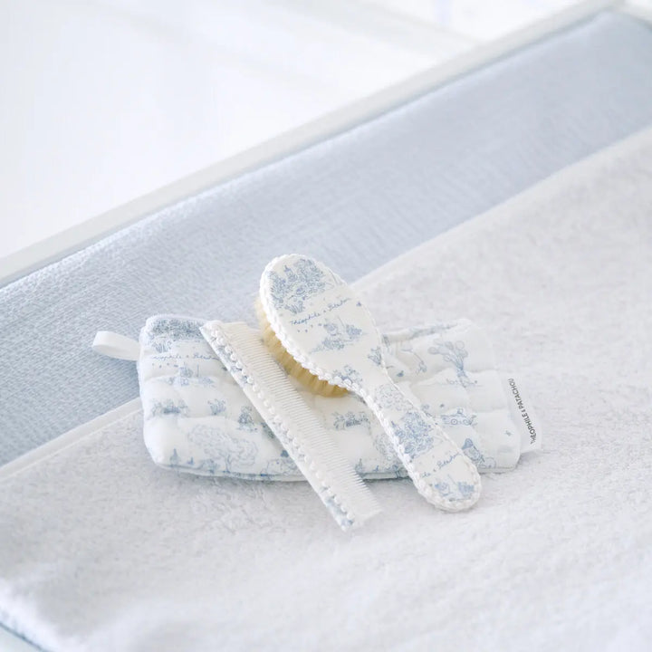 Blue Almonds Ltd Brush & Comb Set - Blue Garden Party Theophile & Patachou