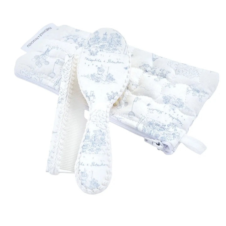 Blue Almonds Ltd Brush & Comb Set - Blue Garden Party Theophile & Patachou