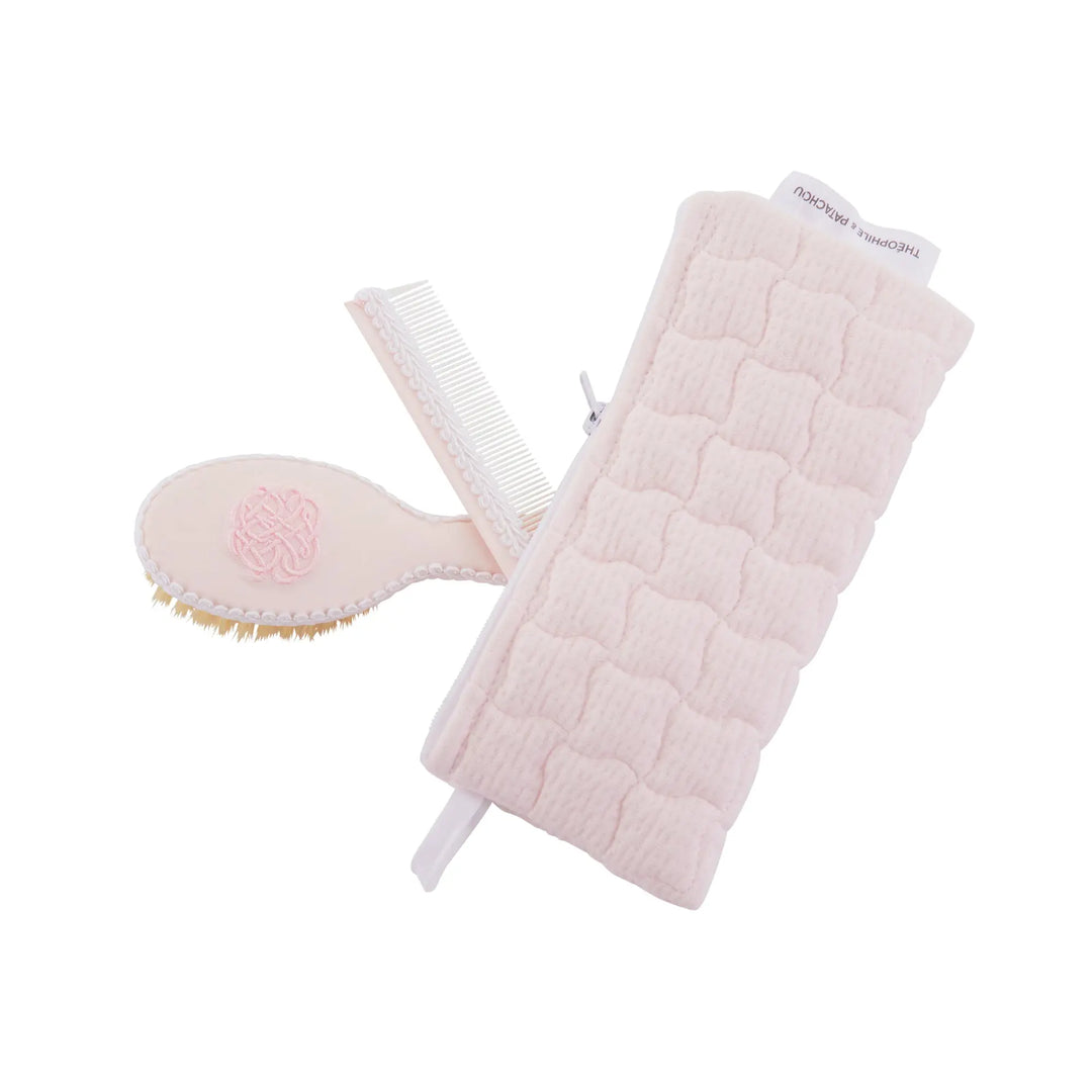 Blue Almonds Ltd Brush & Comb Set - Cotton Pink Theophile & Patachou