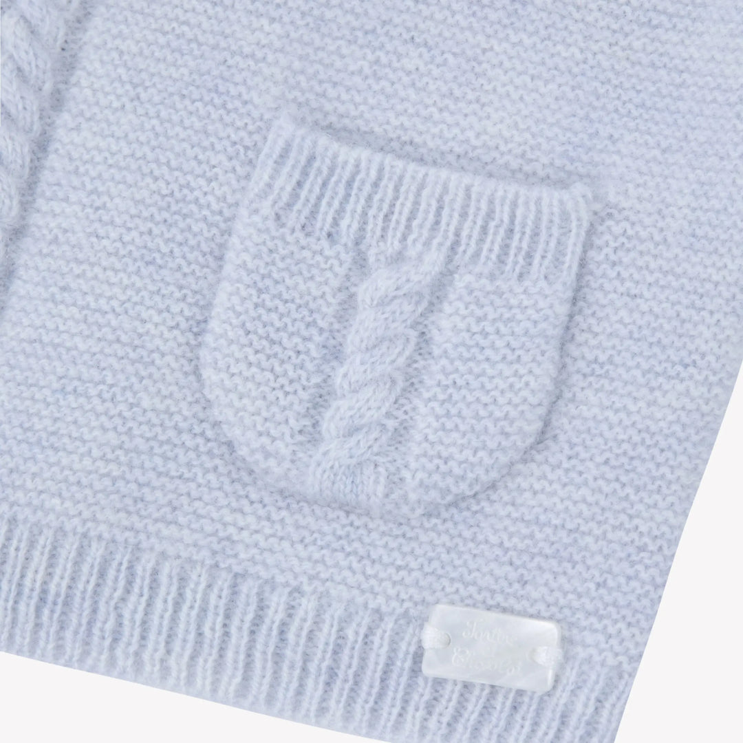 Blue Almonds Ltd CARDIGAN2 – Bleu céleste chiné – CB18010 Tartine et Chocolat