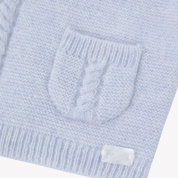 Blue Almonds Ltd CARDIGAN2 – Bleu céleste chiné – CB18010 Tartine et Chocolat