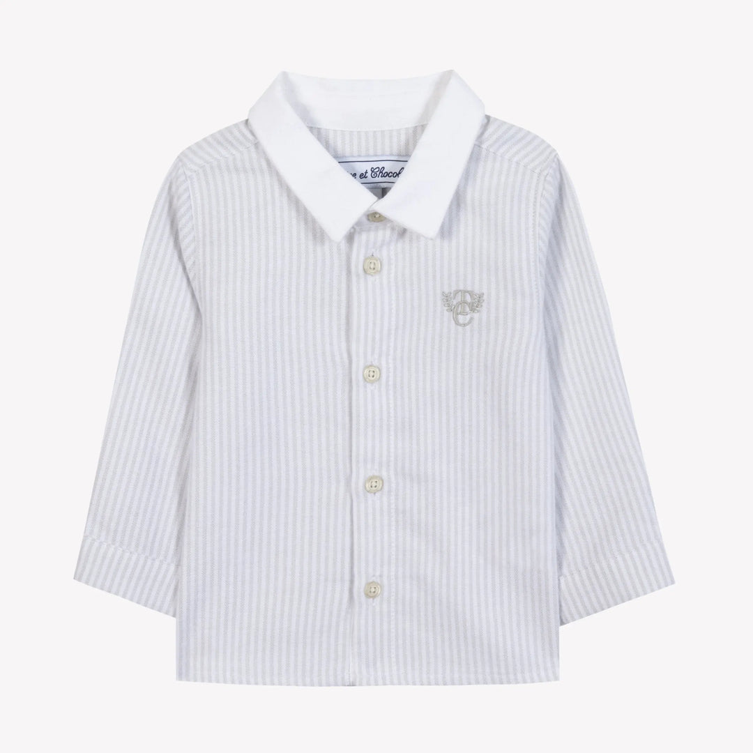 Blue Almonds Ltd CHEMISE2 – Gris clair rayé – CB12011 Tartine et Chocolat