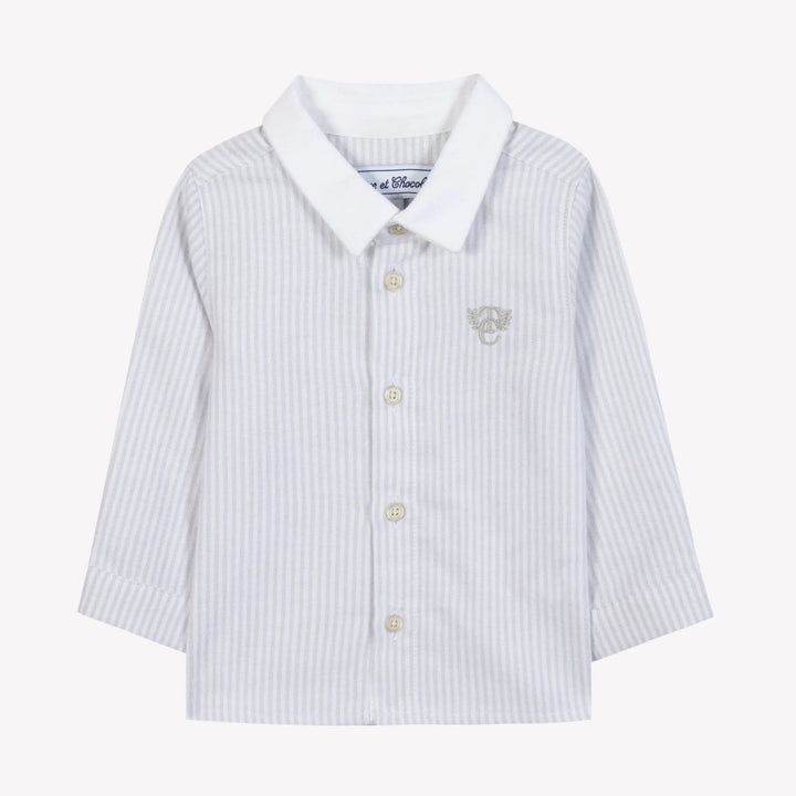 Blue Almonds Ltd CHEMISE2 – Gris clair rayé – CB12011 Tartine et Chocolat