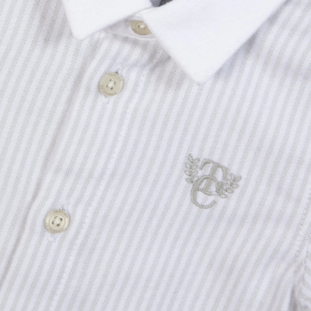 Blue Almonds Ltd CHEMISE2 – Gris clair rayé – CB12011 Tartine et Chocolat