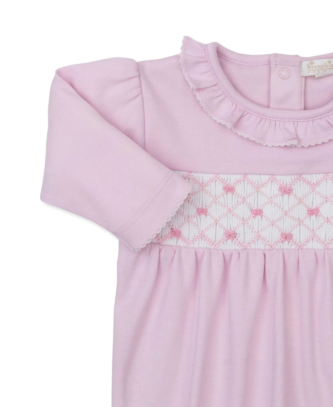 CLB Summer Bows 26 - Footie w/ Hand Smk - Pink