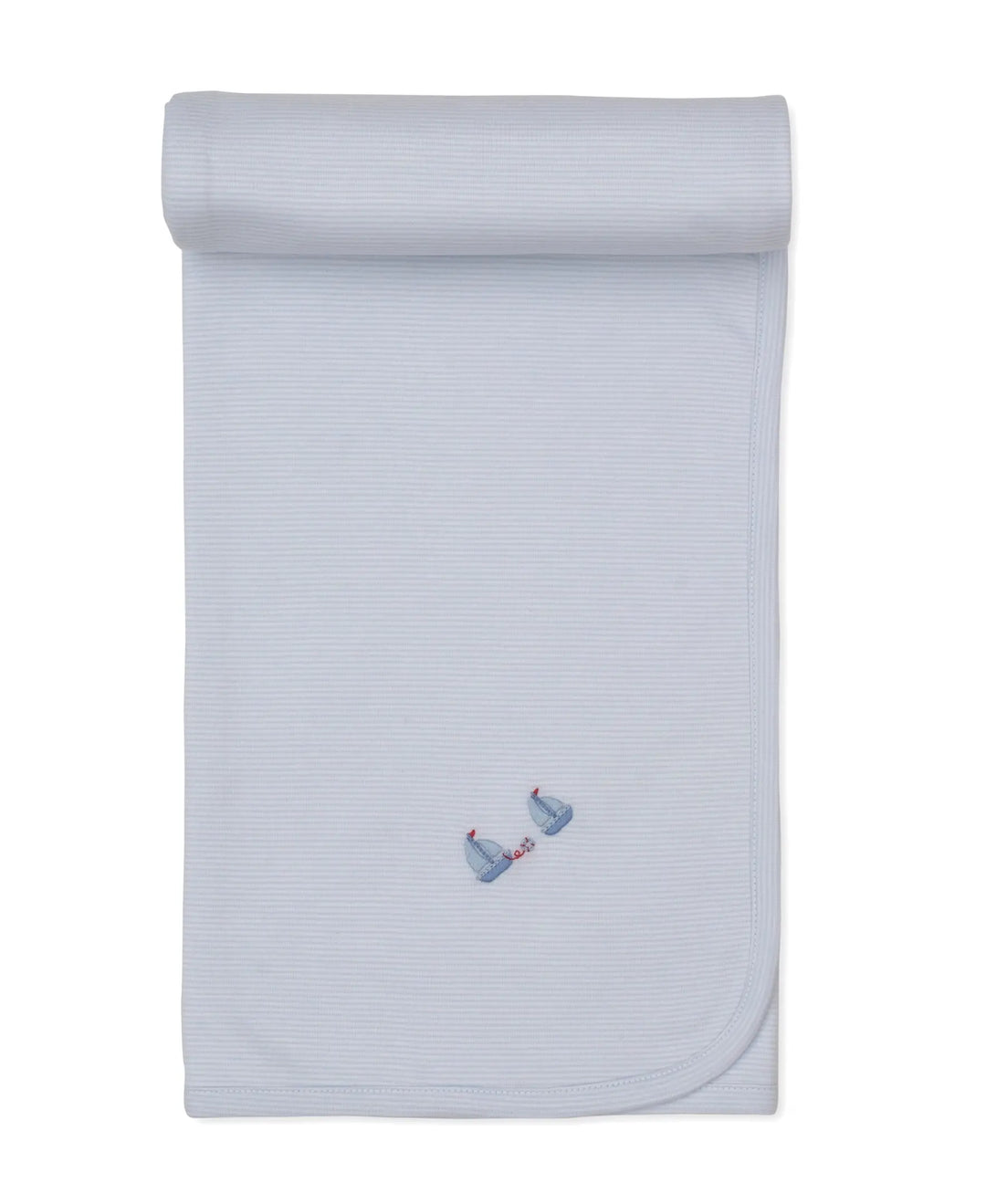 Blue Almonds Ltd CLB Summer Medley 26 - Blanket w/ Hand Emb STR - Light Blue Kissy Kissy