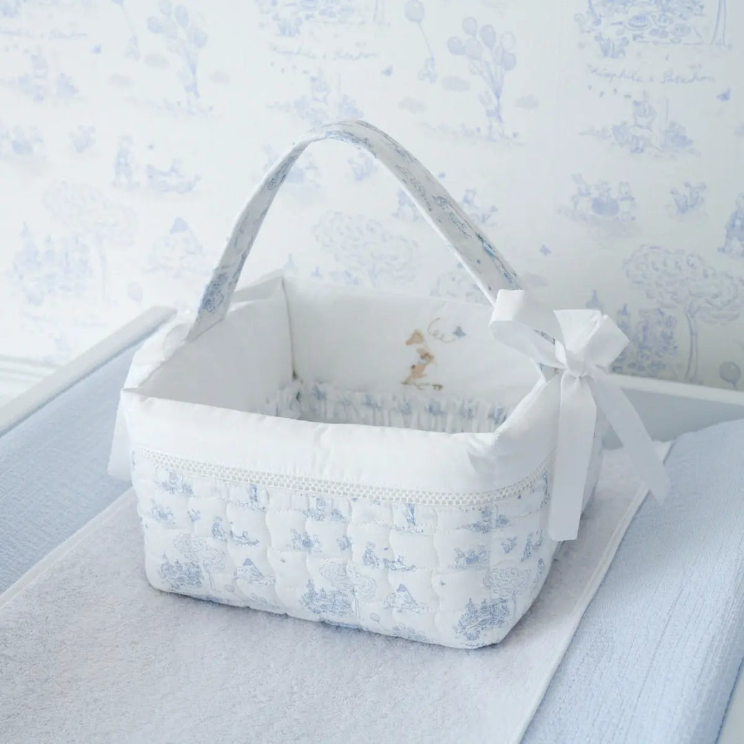 Blue Almonds Ltd Care basket - Quilted printed - Blue Garden Party Theophile & Patachou