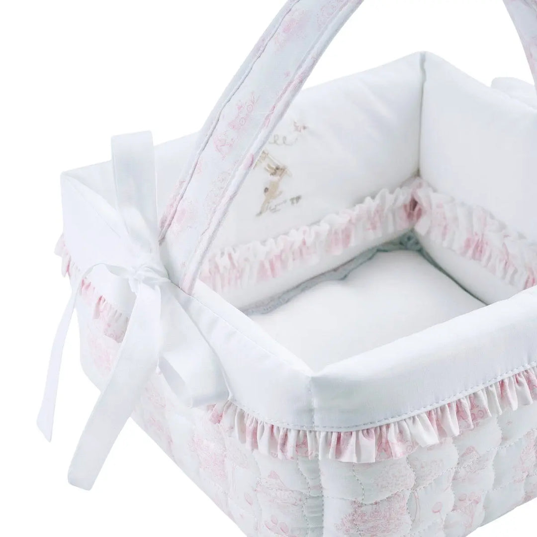 Blue Almonds Ltd Care basket - Quilted printed - Pink Garden Party Theophile & Patachou