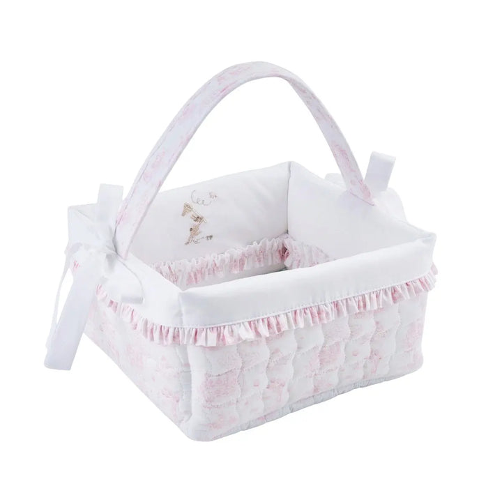 Blue Almonds Ltd Care basket - Quilted printed - Pink Garden Party Theophile & Patachou