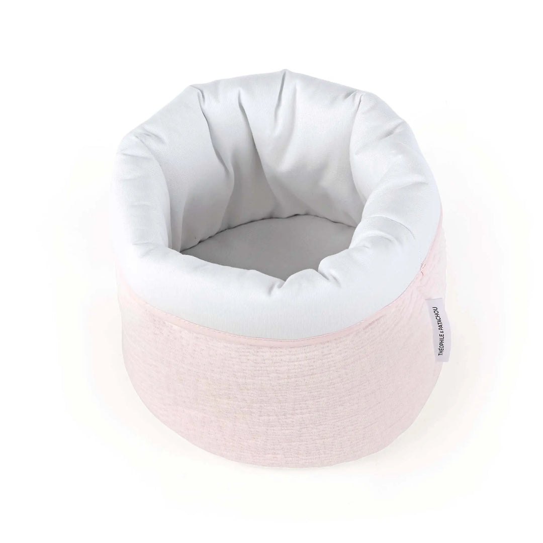 Blue Almonds Ltd Care basket round - Padded - Cotton Pink Theophile & Patachou