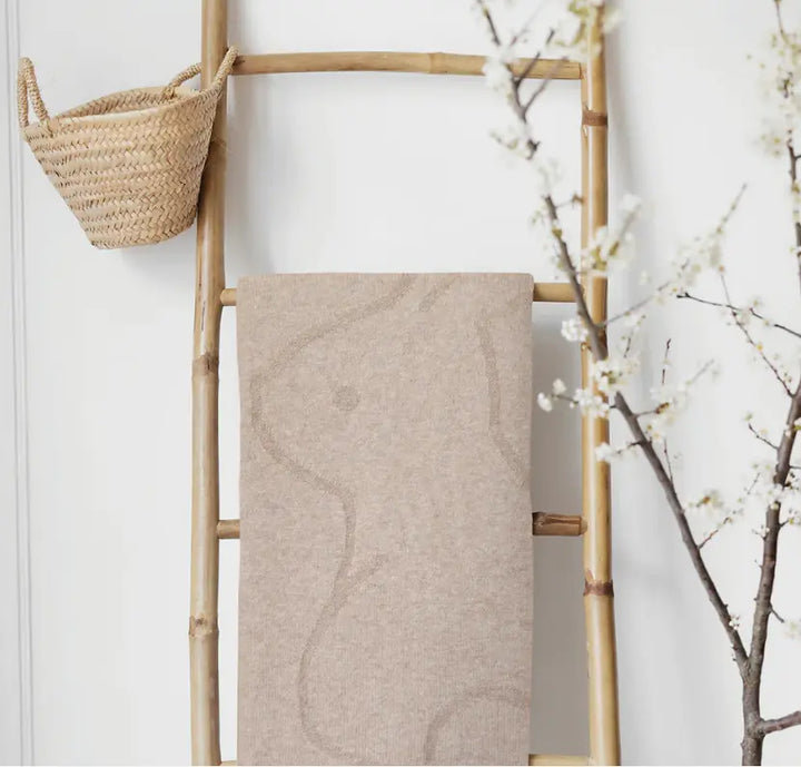 Blue Almonds Ltd Cashmere blanket bunny beige dark Tartine et Chocolat