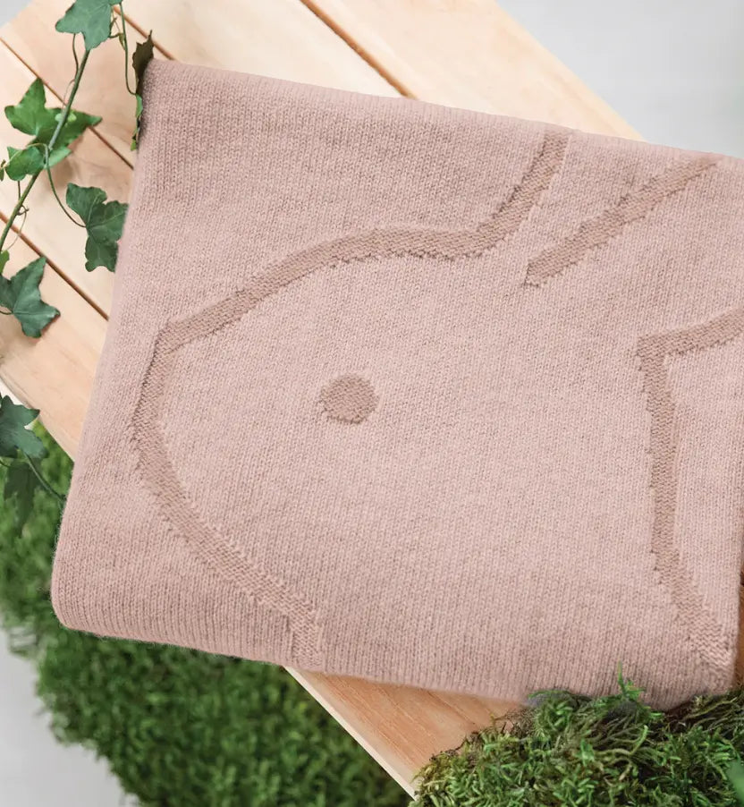 Blue Almonds Ltd Cashmere blanket bunny beige dark Tartine et Chocolat