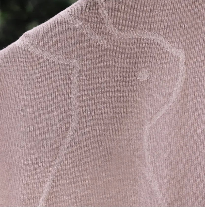 Blue Almonds Ltd Cashmere blanket bunny beige dark Tartine et Chocolat