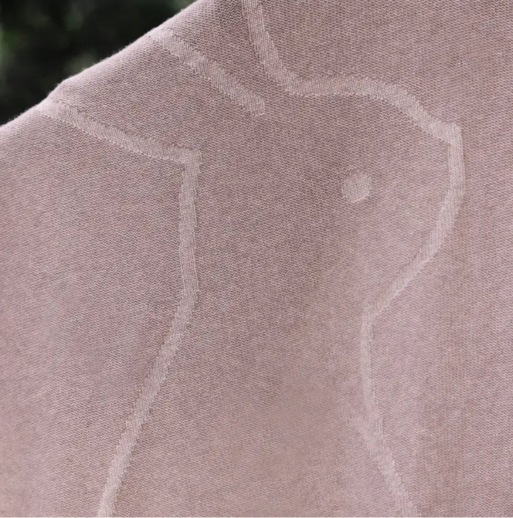 Blue Almonds Ltd Cashmere blanket bunny beige dark Tartine et Chocolat