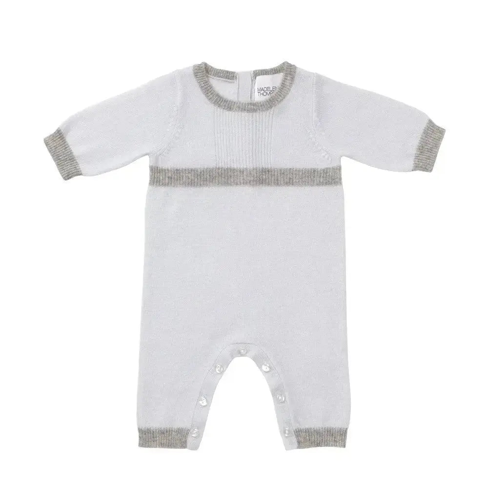 Blue Almonds Ltd Cashmere playsuit plain blue Blue Almonds x Madeleine Thompson