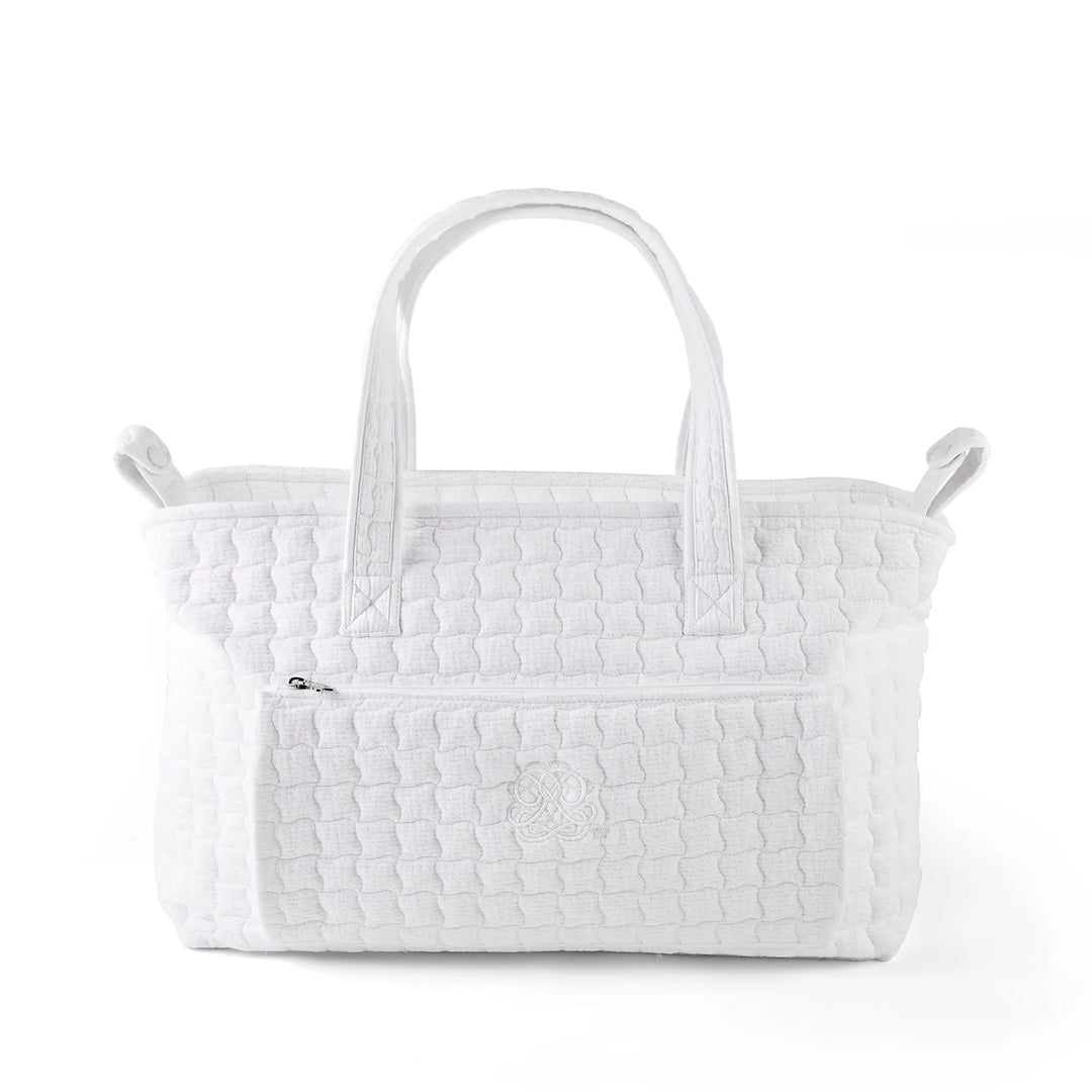 Blue Almonds Ltd Changing Bag + Mat - Quilted - Cotton White Theophile & Patachou