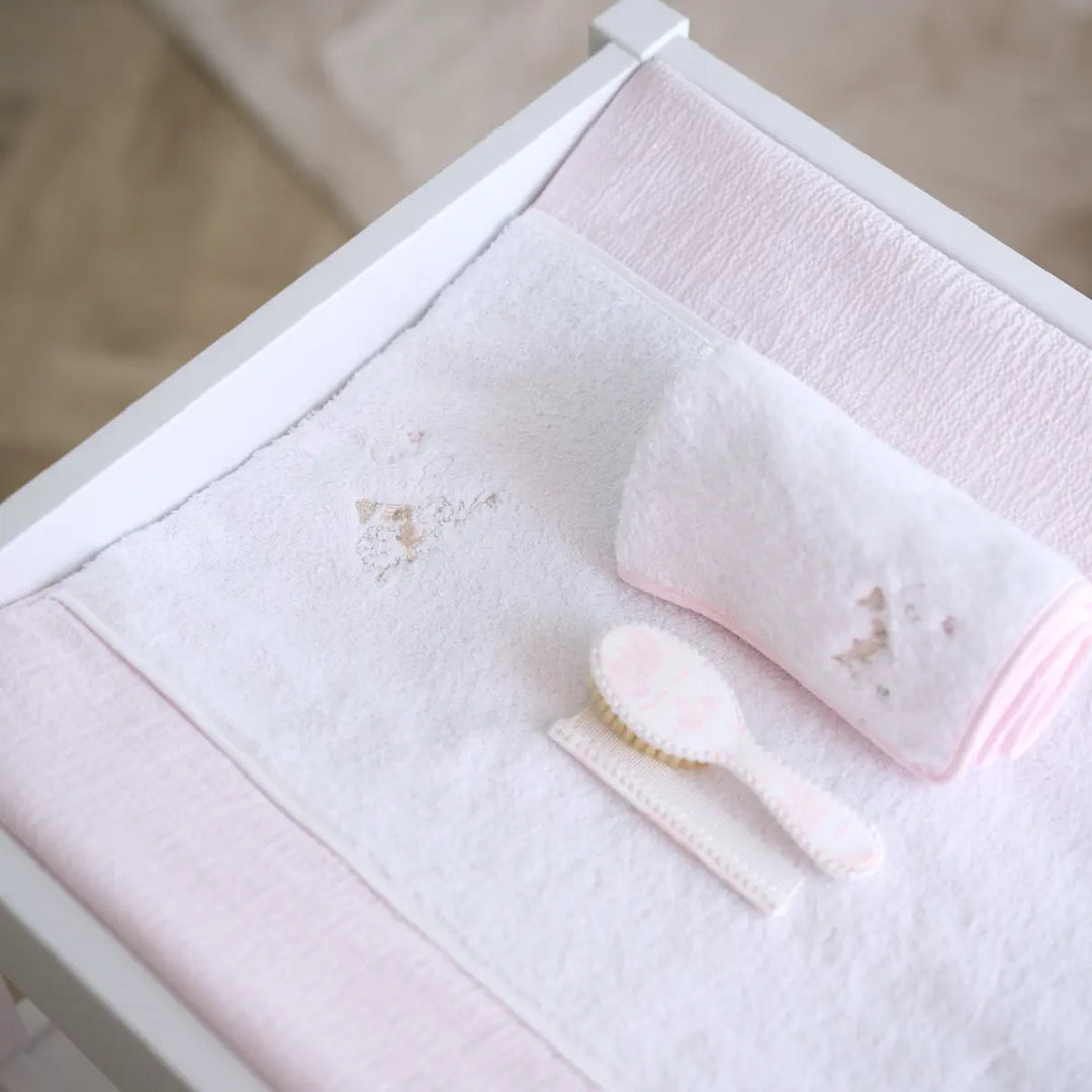 Blue Almonds Ltd Changing Mat Cover - Pink Garden Party Theophile & Patachou