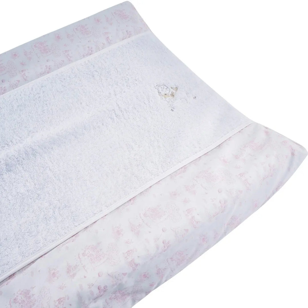 Blue Almonds Ltd Changing Mat Cover - Printed Pink Garden Party Theophile & Patachou