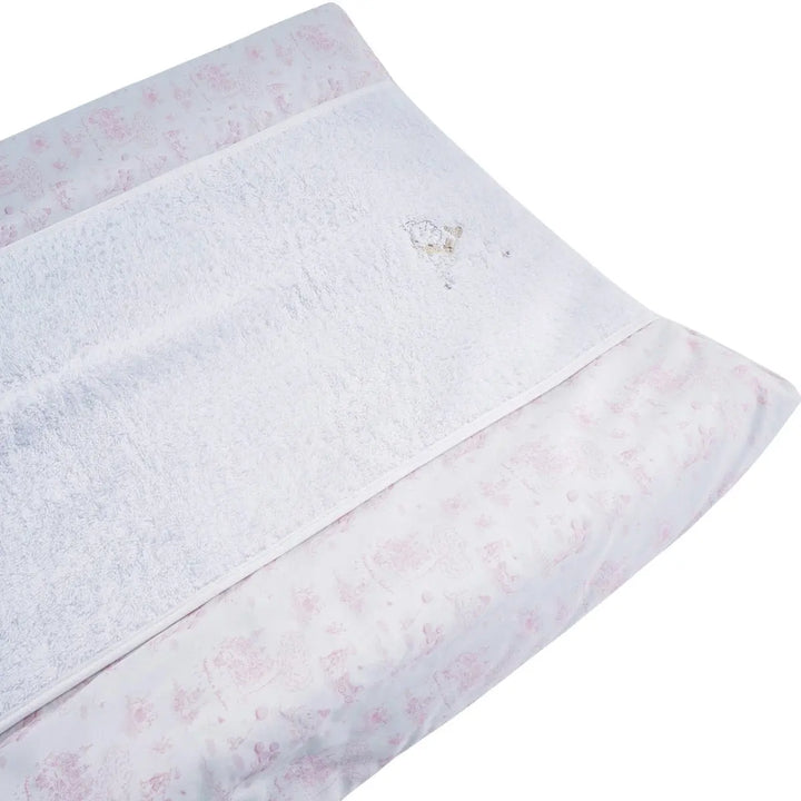 Blue Almonds Ltd Changing Mat Cover - Printed Pink Garden Party Theophile & Patachou