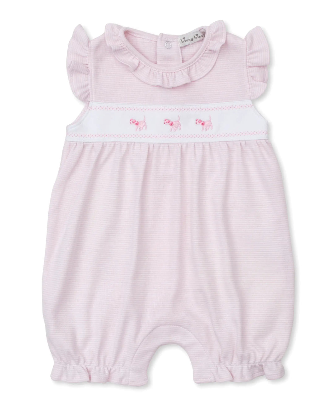 Blue Almonds Ltd Classic Treasures FA25 - Short Playsuit STR - Pink - GIRLS Kissy Kissy