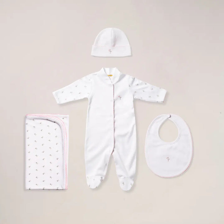 Blue Almonds Ltd Stork Baby Clothing Set — Pink Lyda Baby