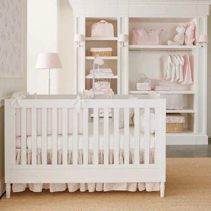Blue Almonds Ltd Cot Bed Skirt - Cotton Pink Theophile & Patachou