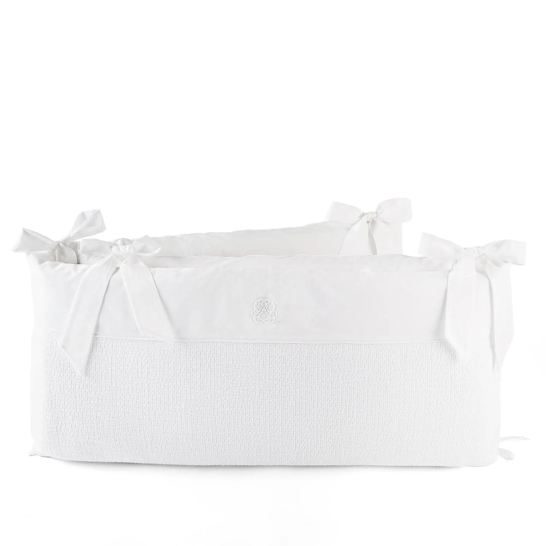 Blue Almonds Ltd Cot bed Bumper 70cm - Padded (70x70x70cm) H:30cm - Cotton White Theophile & Patachou