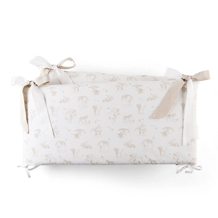 Blue Almonds Ltd Cot bed Padded Bumper- Pink Garden Party Theophile & Patachou