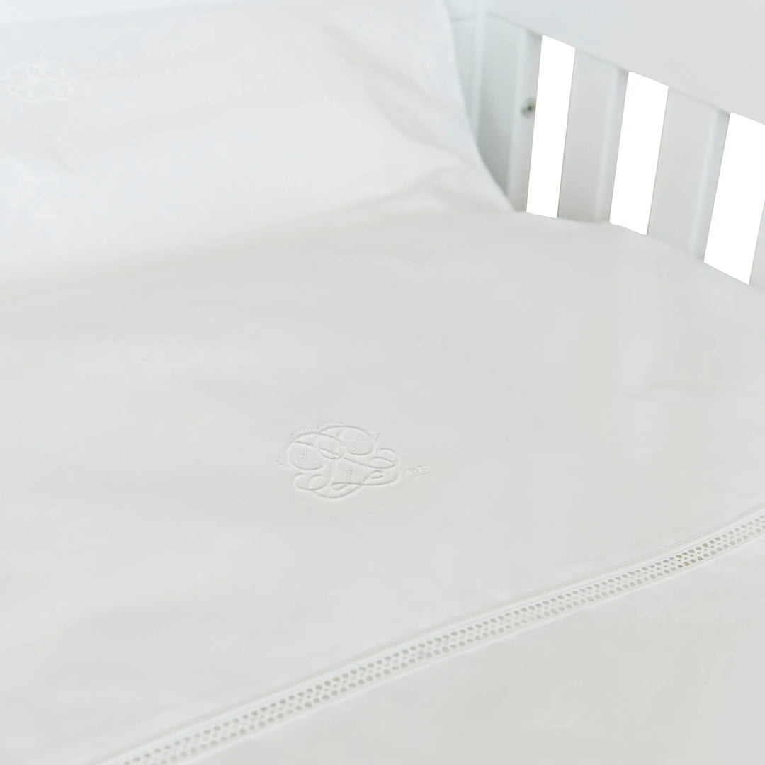 Blue Almonds Ltd Cot bed duvet cover 100x135cm + Pillowcase - cotton - Cotton White Theophile & Patachou