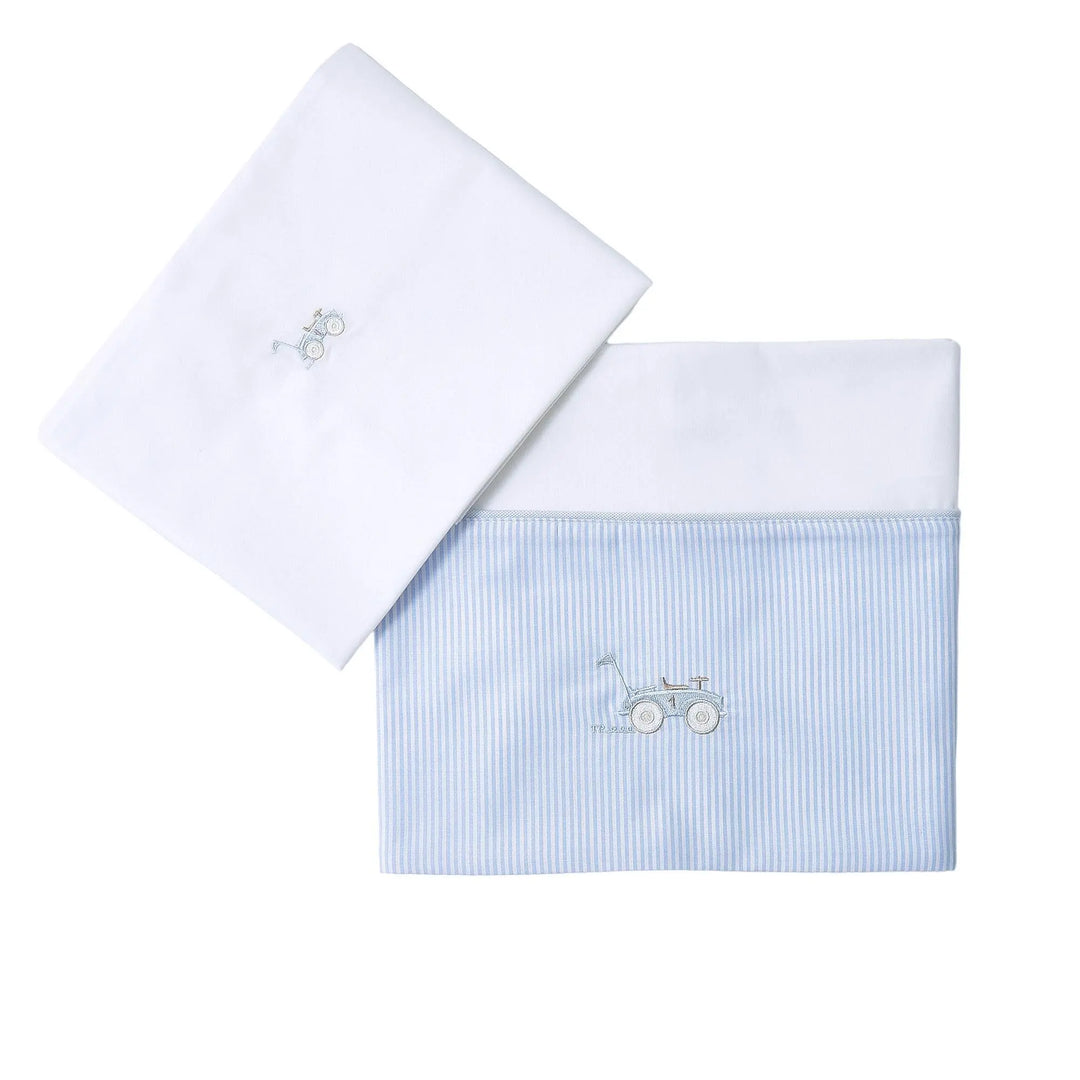 Blue Almonds Ltd Cotbed Sheet 105x170cm + pillowcase - Classic Car Theophile & Patachou