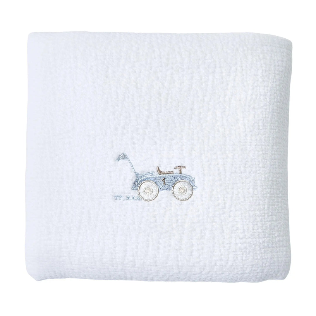 Blue Almonds Ltd Cradle Blanket-Shawl 100x135cm - Padded - Classic Car Theophile & Patachou