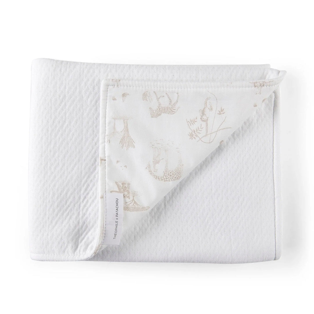 Blue Almonds Ltd Cradle Blanket-Shawl 100x135cm - Padded - Safari Theophile & Patachou