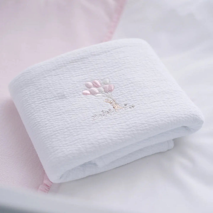 Blue Almonds Ltd Cradle Blanket-Shawl 65x80cm - Jersey - Pink Garden Party Theophile & Patachou
