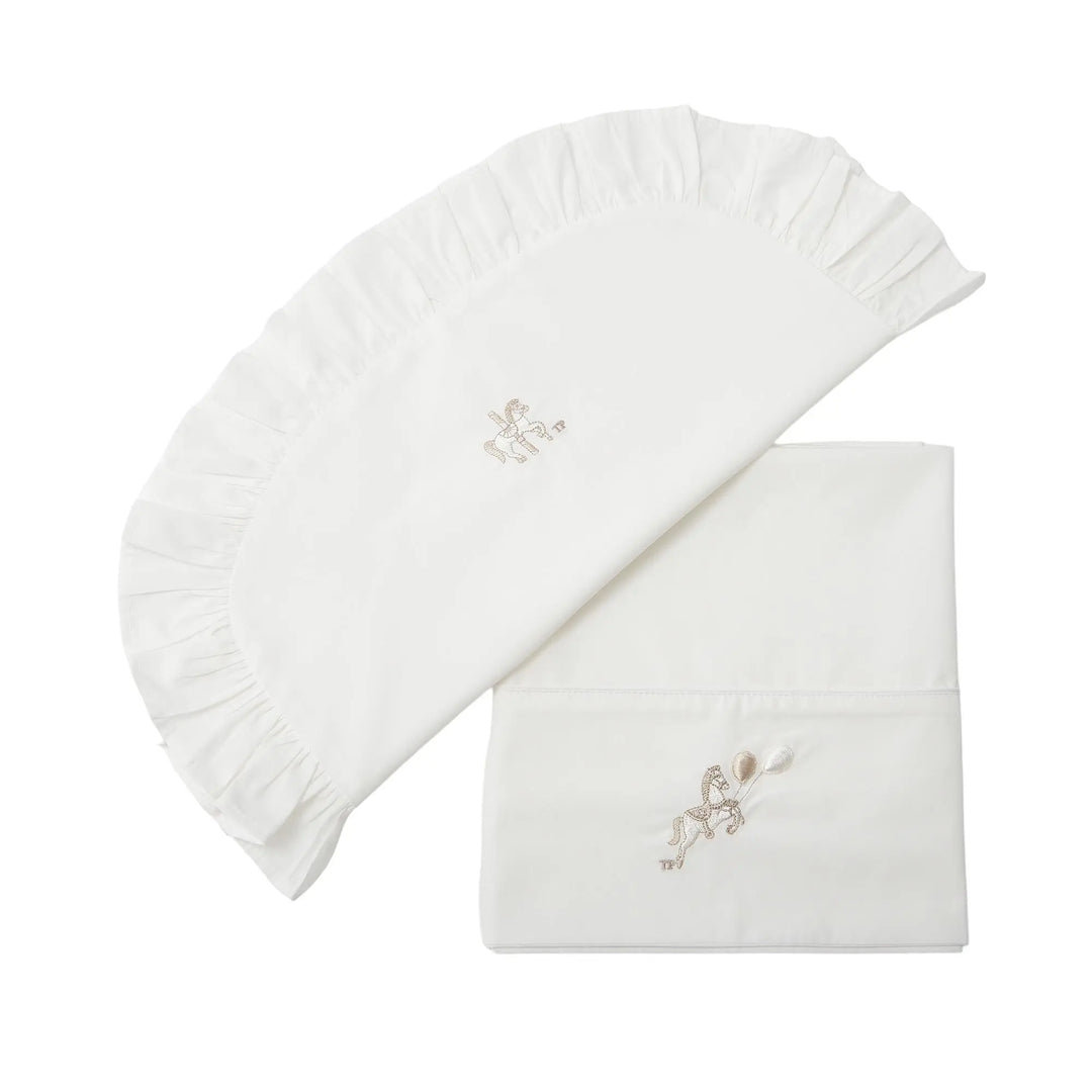 Blue Almonds Ltd Cradle Sheet + pillowcase - Carrousel Theophile & Patachou