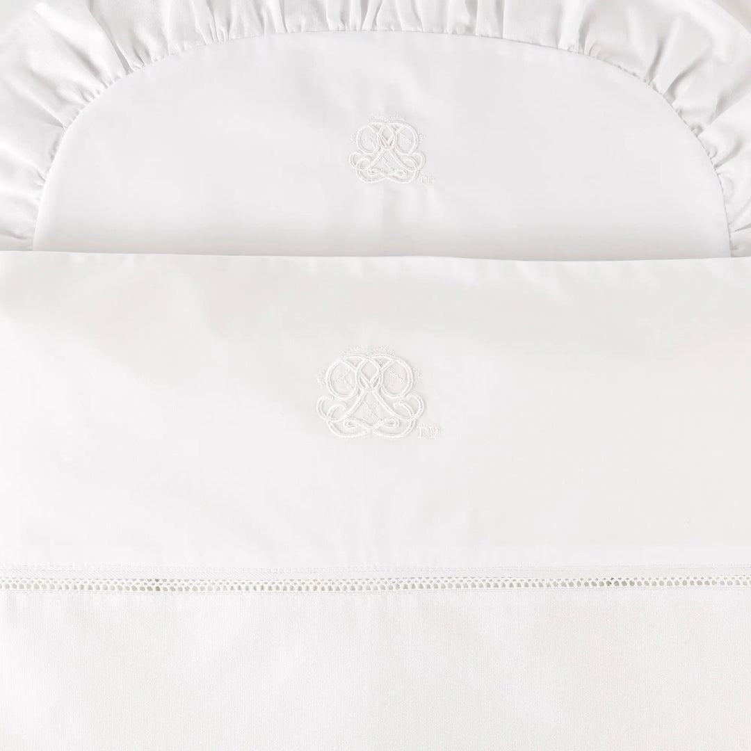 Blue Almonds Ltd Cradle duvet cover 80x70cm + pillowcase - Cotton White Theophile & Patachou