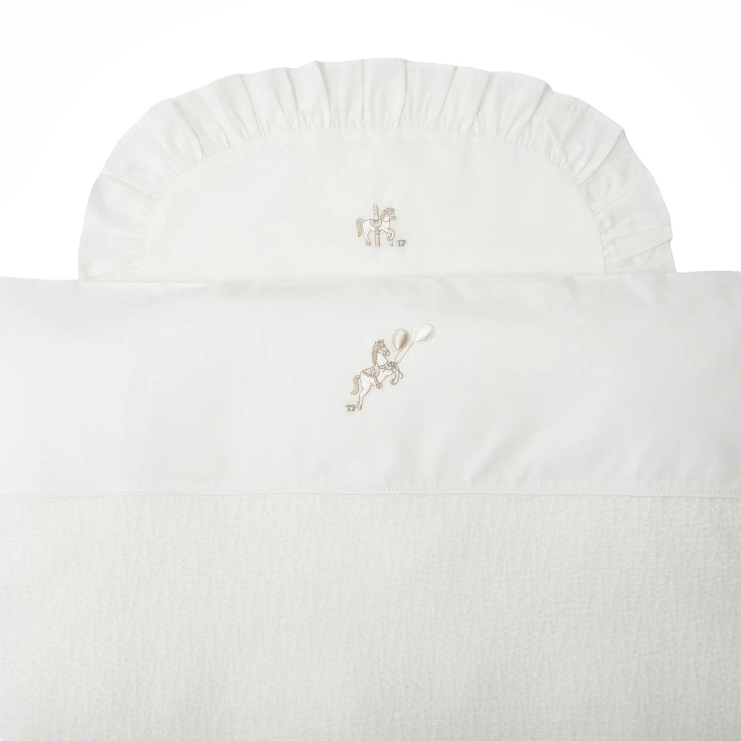 Blue Almonds Ltd Cradle duvet cover padded 80x70cm + pillowcase - Carrousel Theophile & Patachou