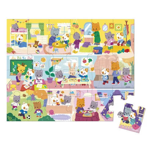 Blue Almonds Ltd Daily Routines Puzzle - 24 Pieces Janod