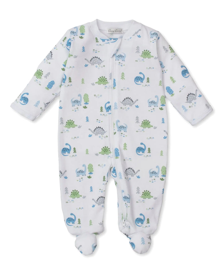 Blue Almonds Ltd Dinosaur Era - Footie w/ Zip PRT - Multi - BOYS Kissy Kissy
